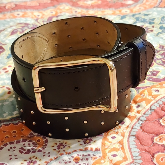 WORTH Genuine Leather Studded Belt Made in Italy | Size Large - Picture 3 of 14